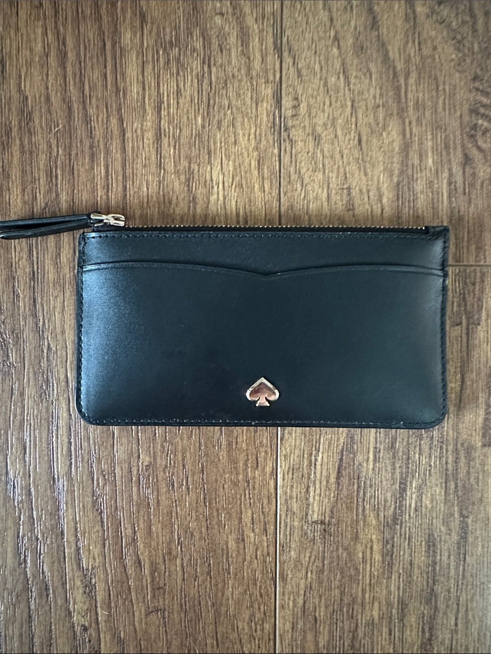 kate spade Black with Pale Pink Accent Leather Card Organizer - Picture 2 of 3